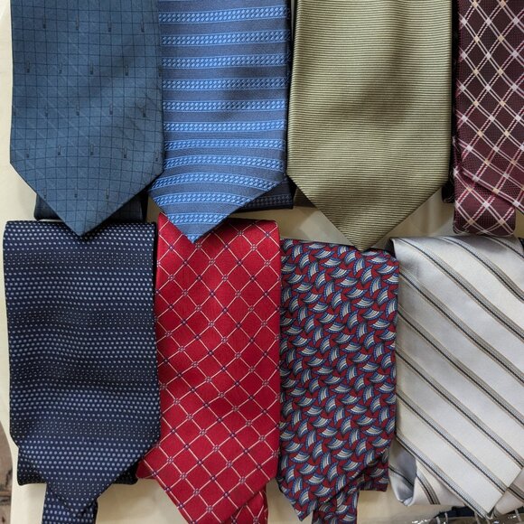 Menswear Accessories Bundle Isaia Brooks Brothers Ties Pocket Squares Cufflinks - Picture 2 of 15